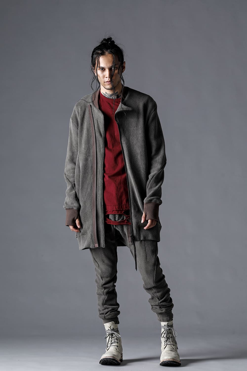 Low-Gauge Big Pique Drop-Crotch Jog Trousers  Charcoal