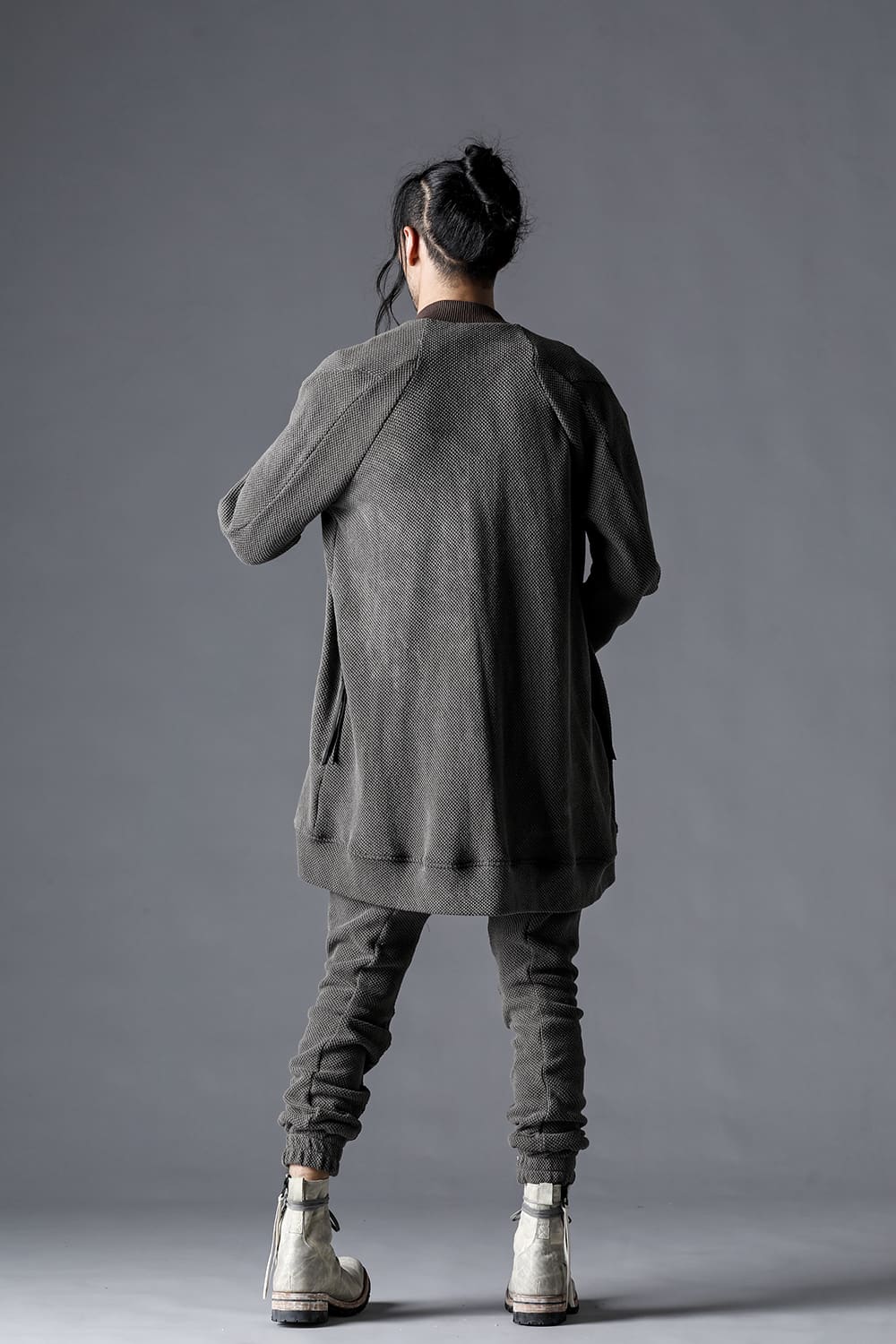 Low-Gauge Big Pique Drop-Crotch Jog Trousers  Black