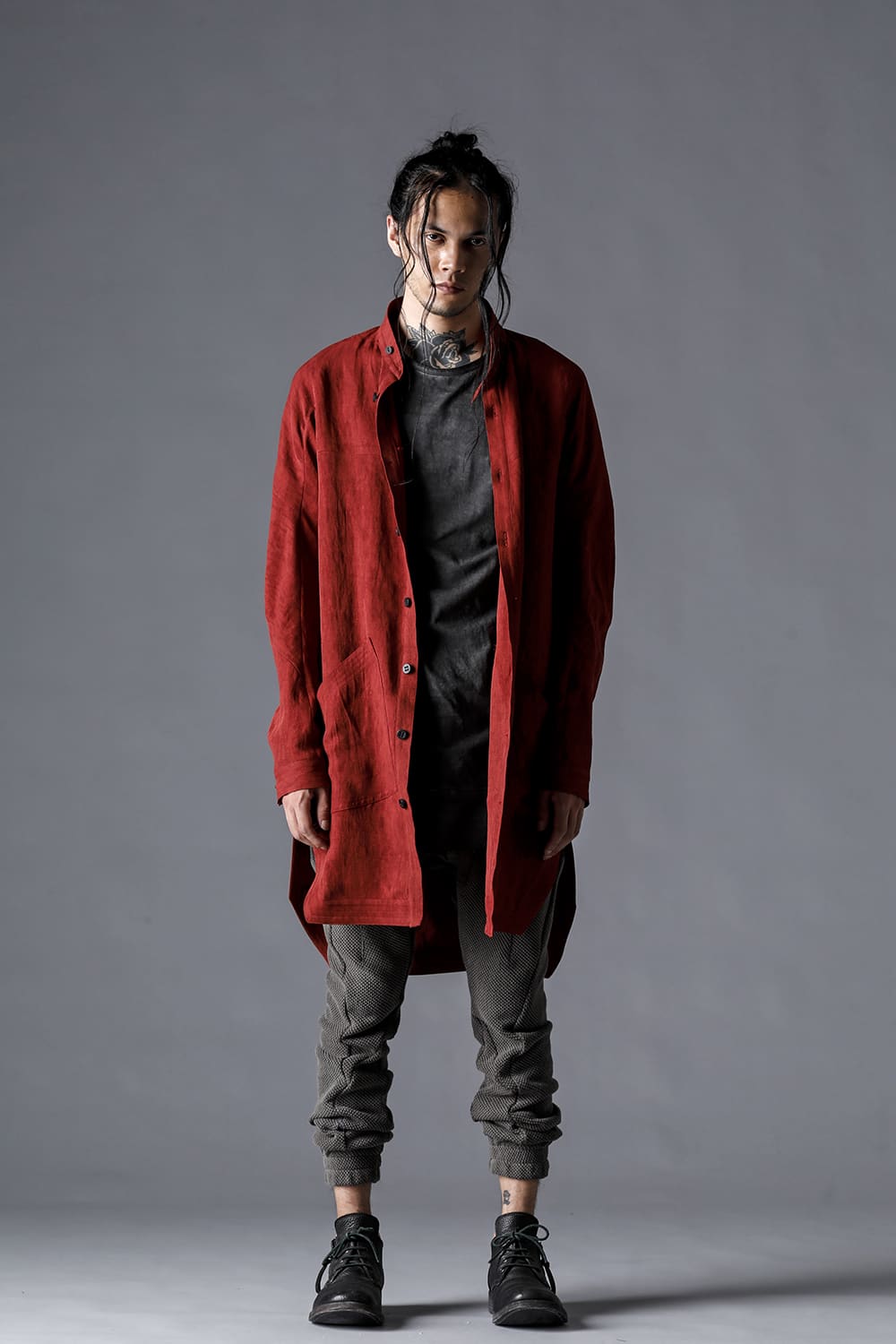 Low-Gauge Big Pique Drop-Crotch Jog Trousers  Charcoal