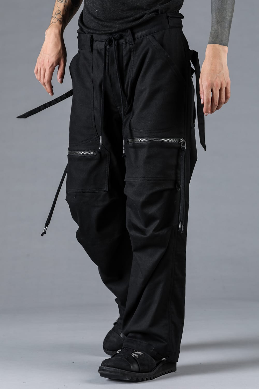 Jersey-Like Denim Work Baggy Pants