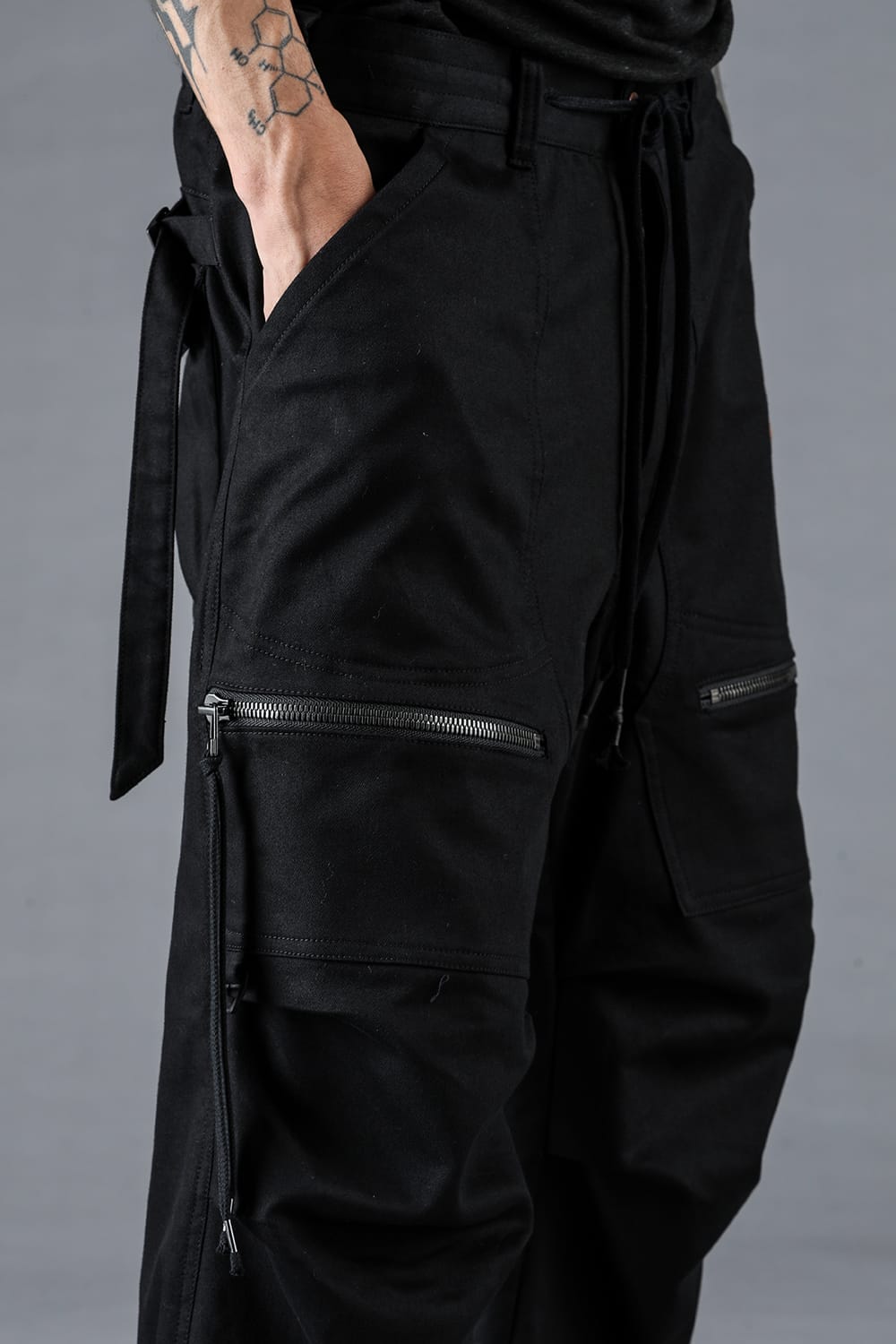 Jersey-Like Denim Work Baggy Pants