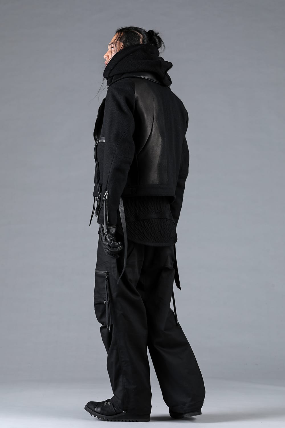 Jersey-Like Denim Work Baggy Pants