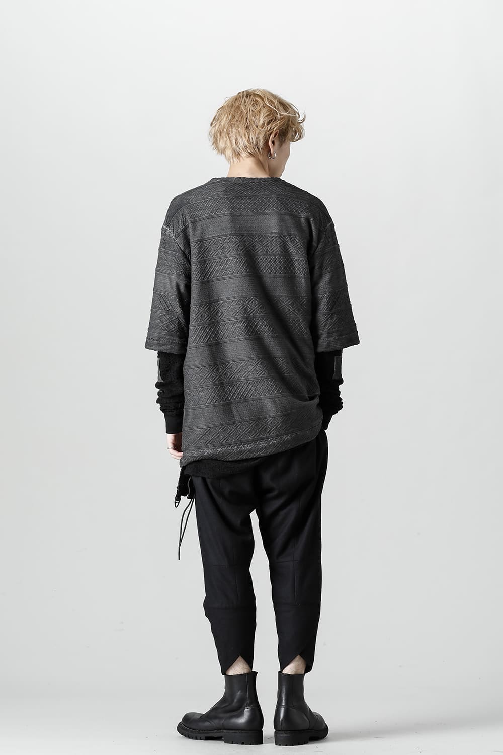 Wool Washer Tuck Tapered Pants