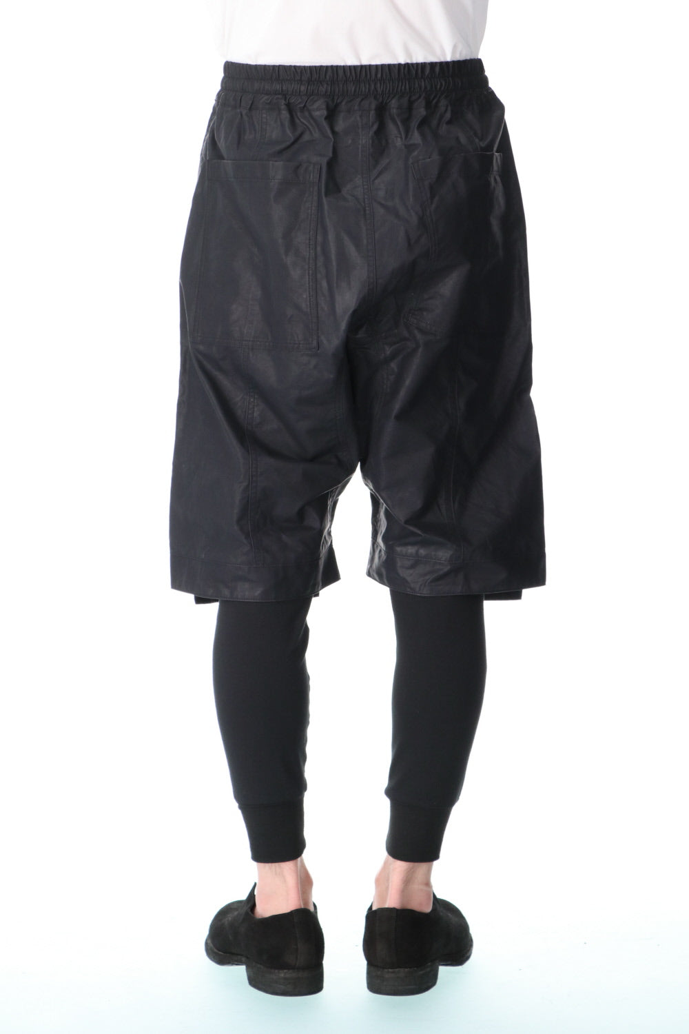 Carbon coated nylon drop-crotch shorts