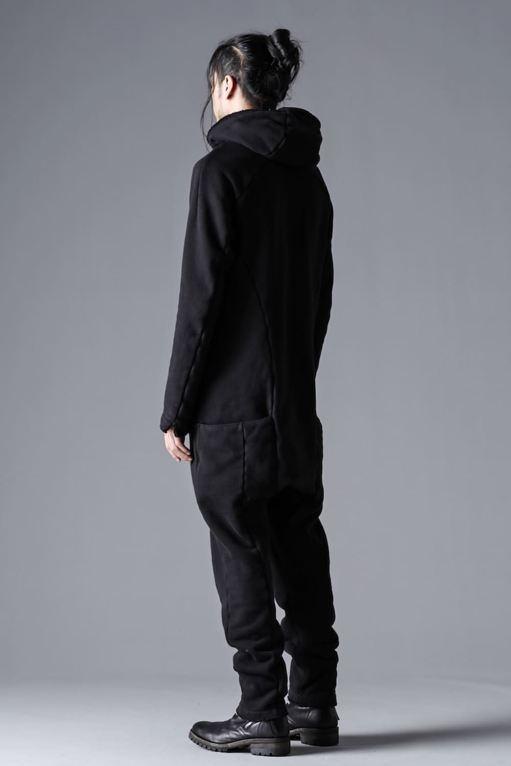 Heavy Cotton Jersey Double Zip Hooded All in One