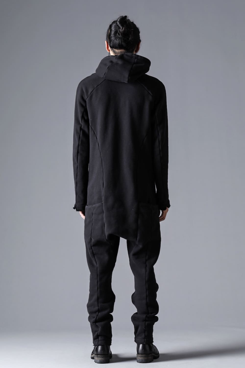 Heavy Cotton Jersey Double Zip Hooded All in One