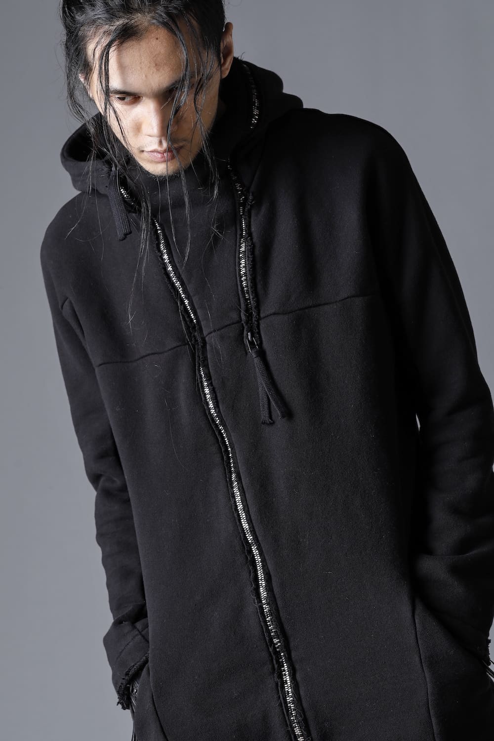 Heavy Cotton Jersey Double Zip Hooded All in One