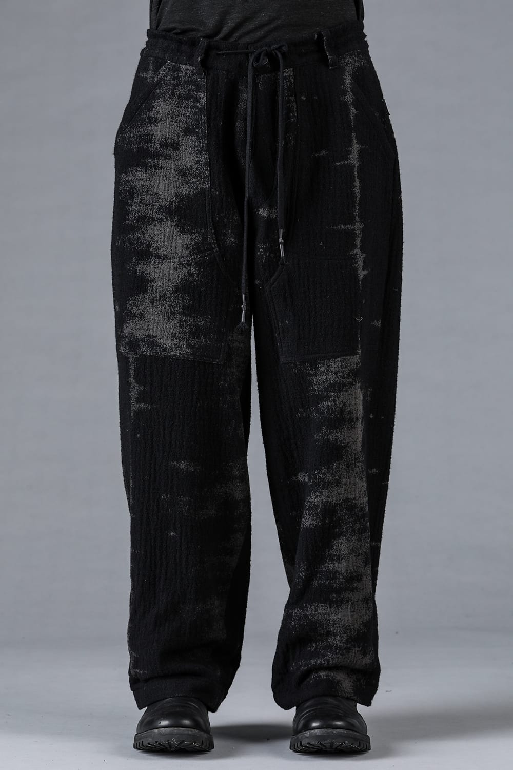 フォグストライプジャガードバギーパンツ