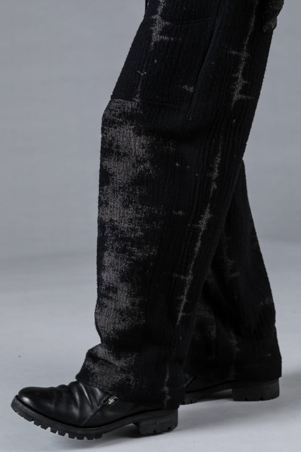 フォグストライプジャガードバギーパンツ