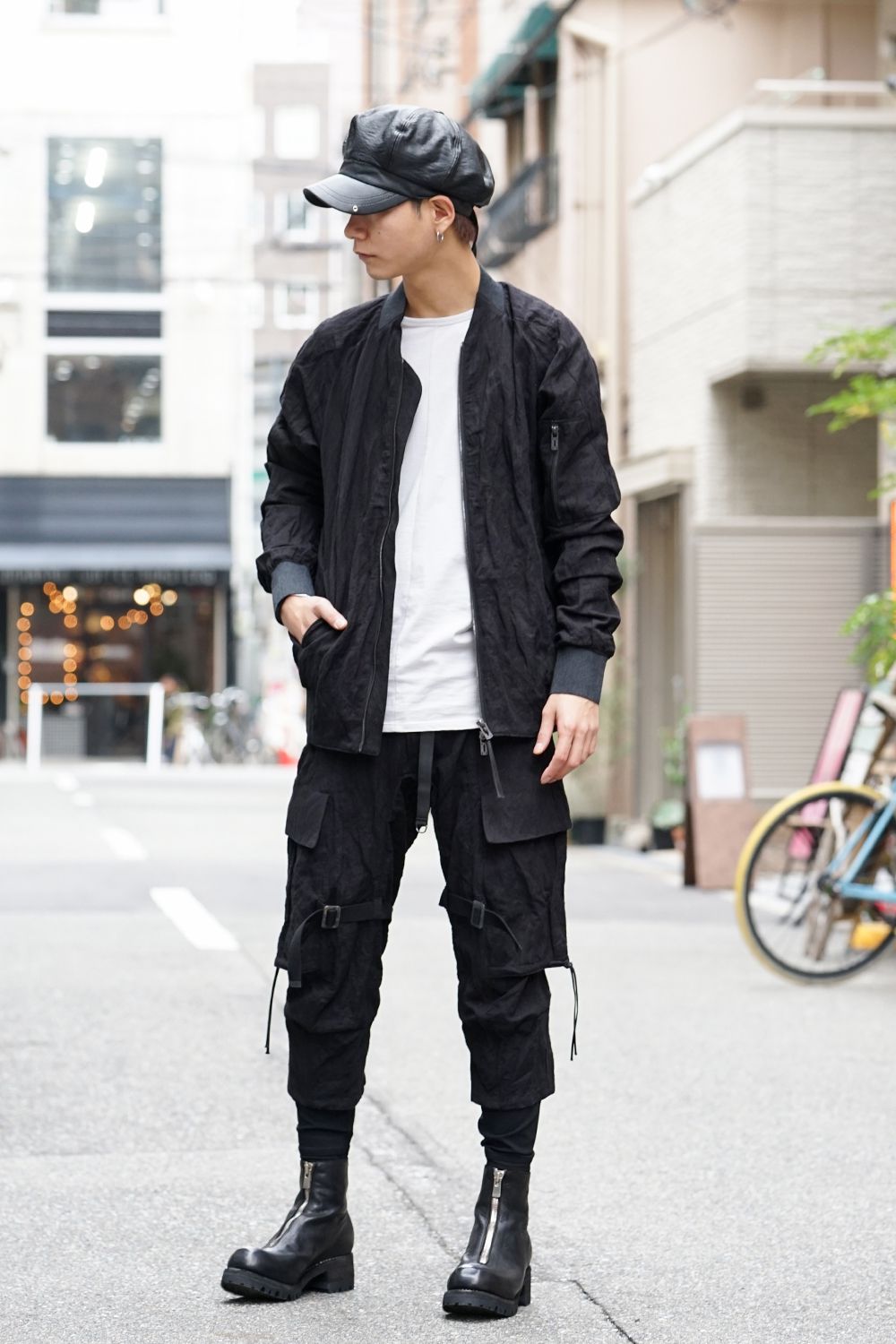 Stainless Mixed Silk Cotton Layered Cargo Cropped Pants