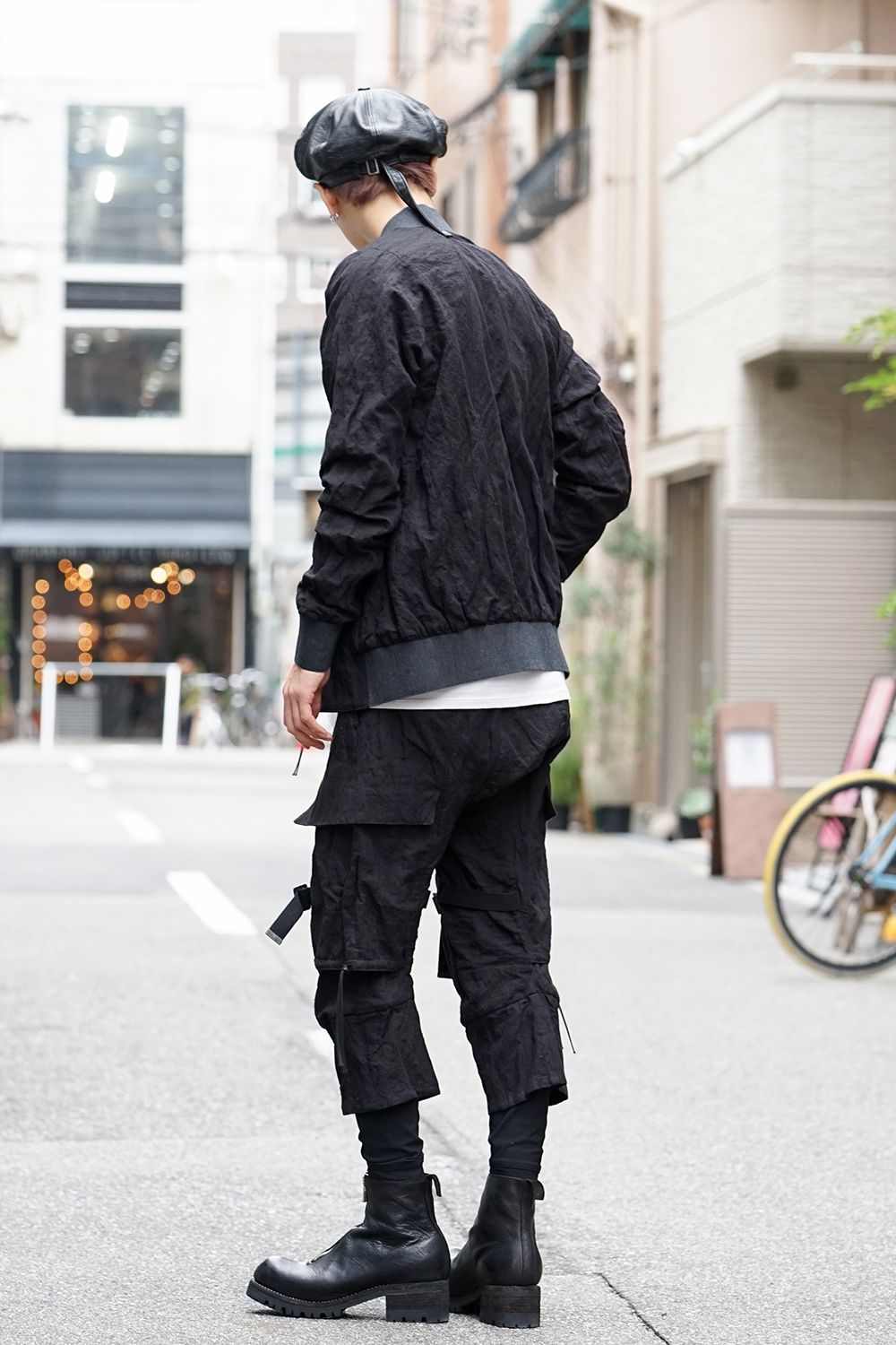 Stainless Mixed Silk Cotton Layered Cargo Cropped Pants