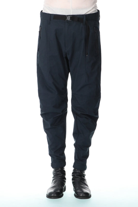 Salt-shrinkled NC Tapered Cropped Pants Black
