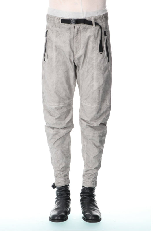 Salt-shrinkled NC Tapered Cropped Pants Gray