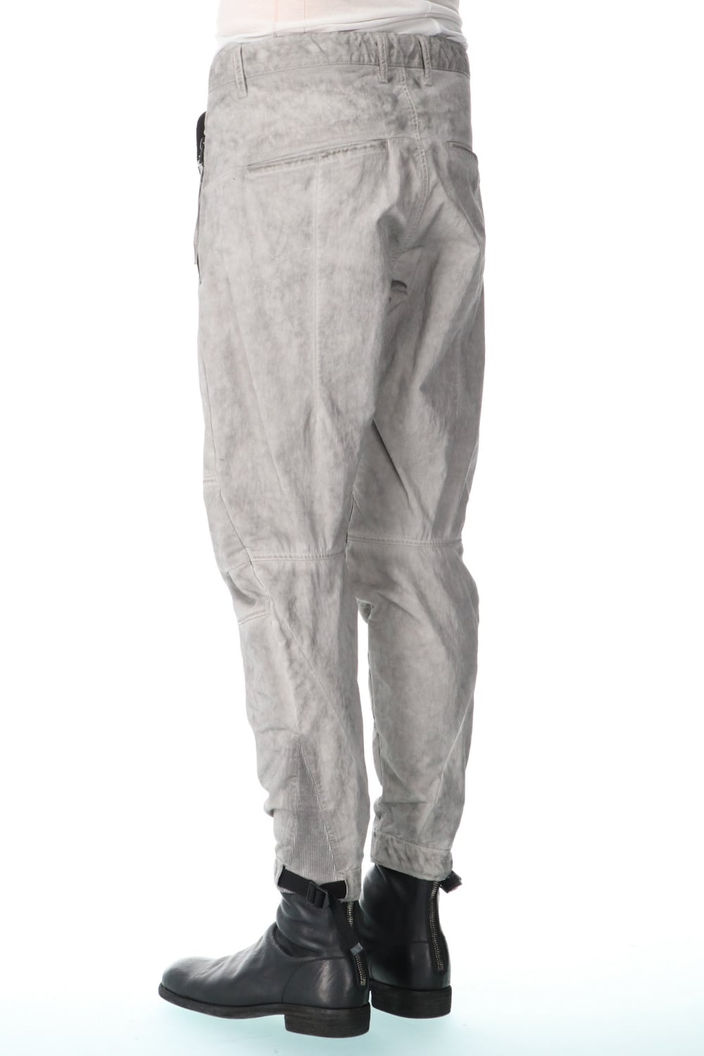 Salt-shrinkled NC Tapered Cropped Pants Gray