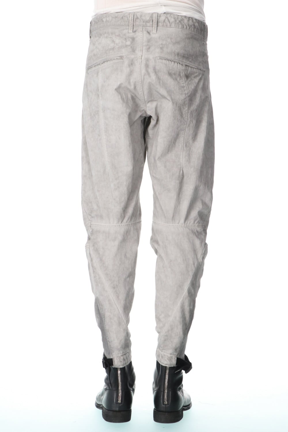 Salt-shrinkled NC Tapered Cropped Pants Gray