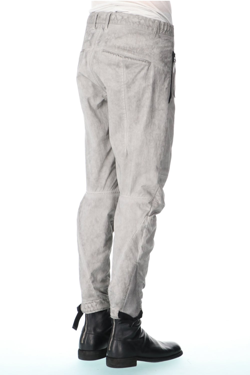 Salt-shrinkled NC Tapered Cropped Pants Gray