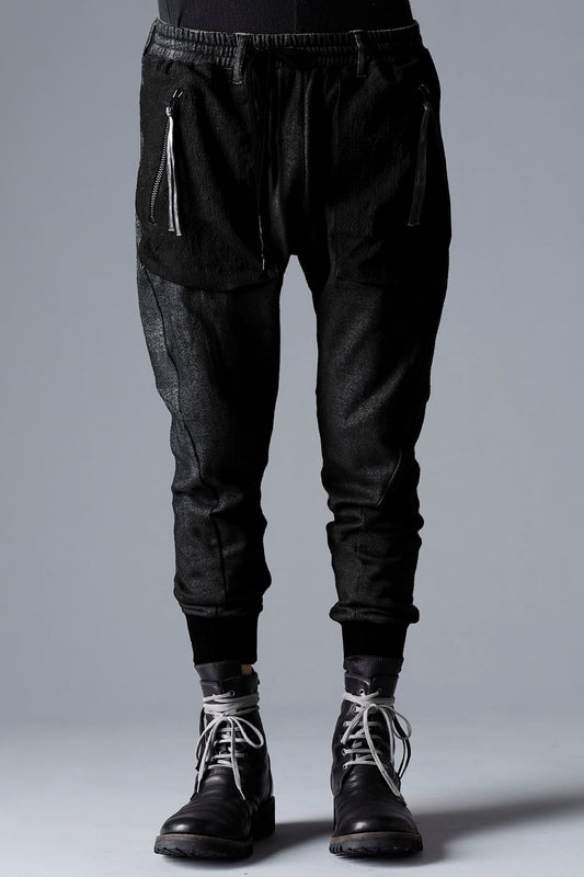 Untwisted Fleece-Lined Tapered Cropped Pants  Black