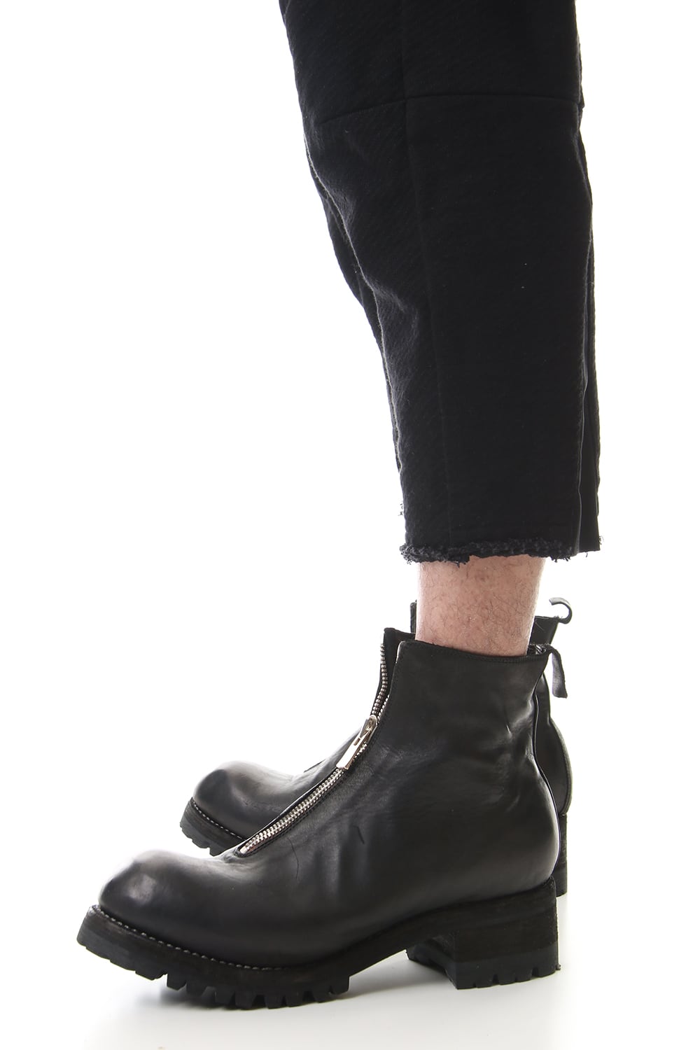 Heavy cotton jersey Drop crotch Cropped pants