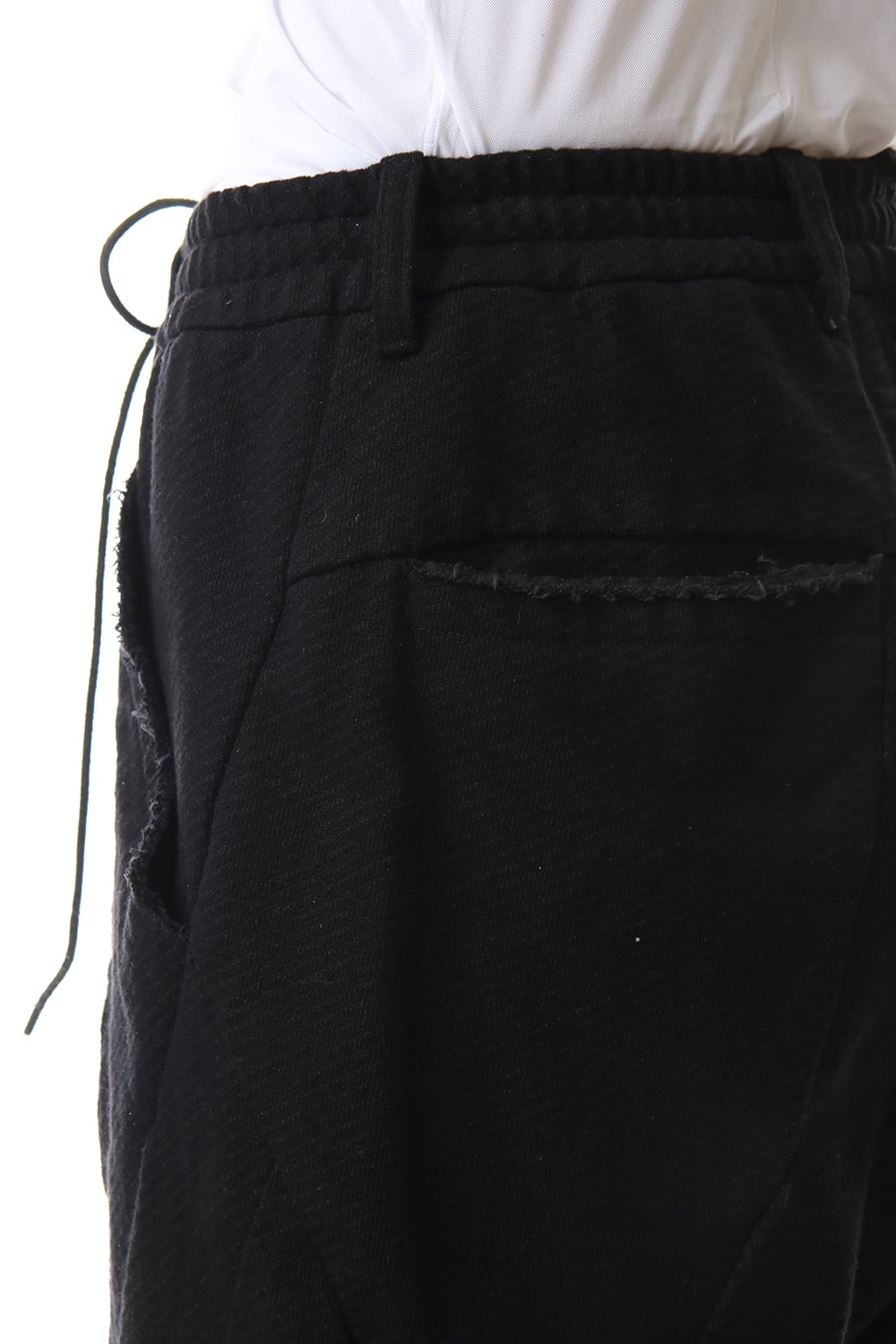 Heavy cotton jersey Drop crotch Cropped pants