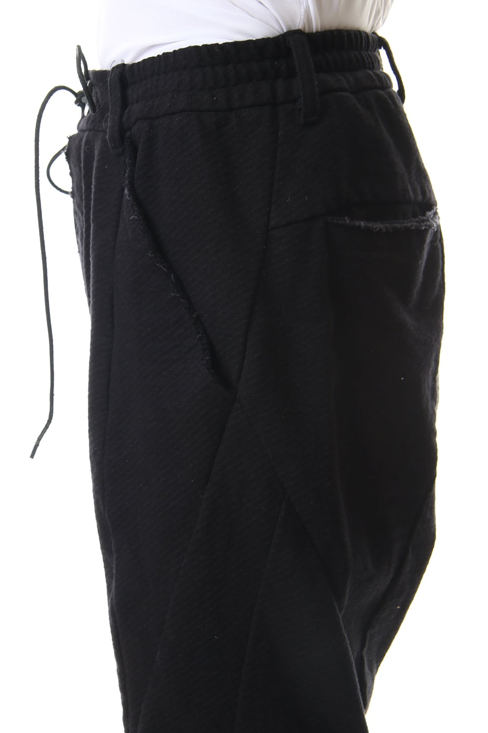 Heavy cotton jersey Drop crotch Cropped pants