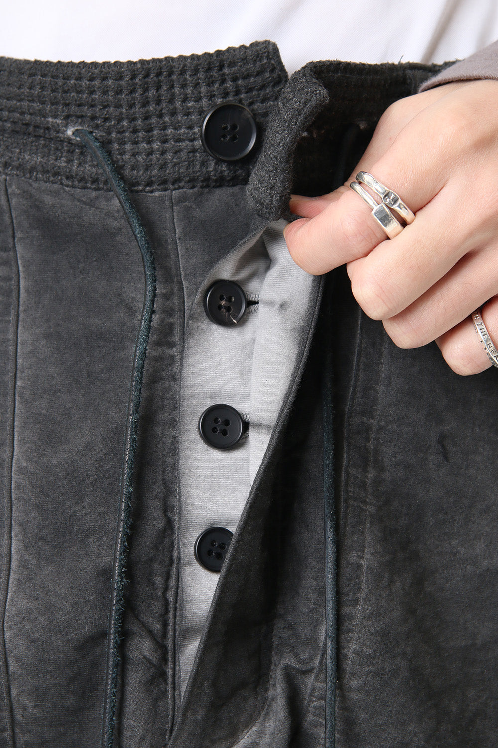 Heavy Waffle x Japanese Paper Mix Glo-Glon Combination Cold Dye Drop Crochee Jog Pants