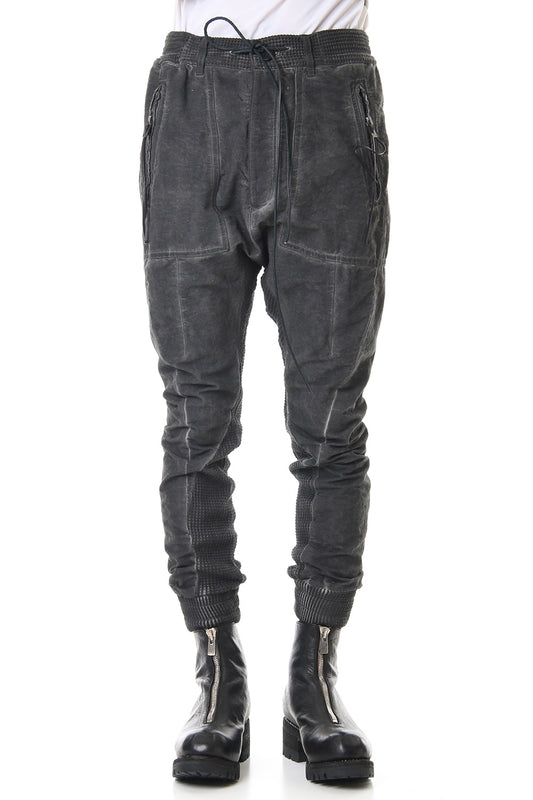 Heavy Waffle x Japanese Paper Mix Glo-Glon Combination Cold Dye Drop Crochee Jog Pants