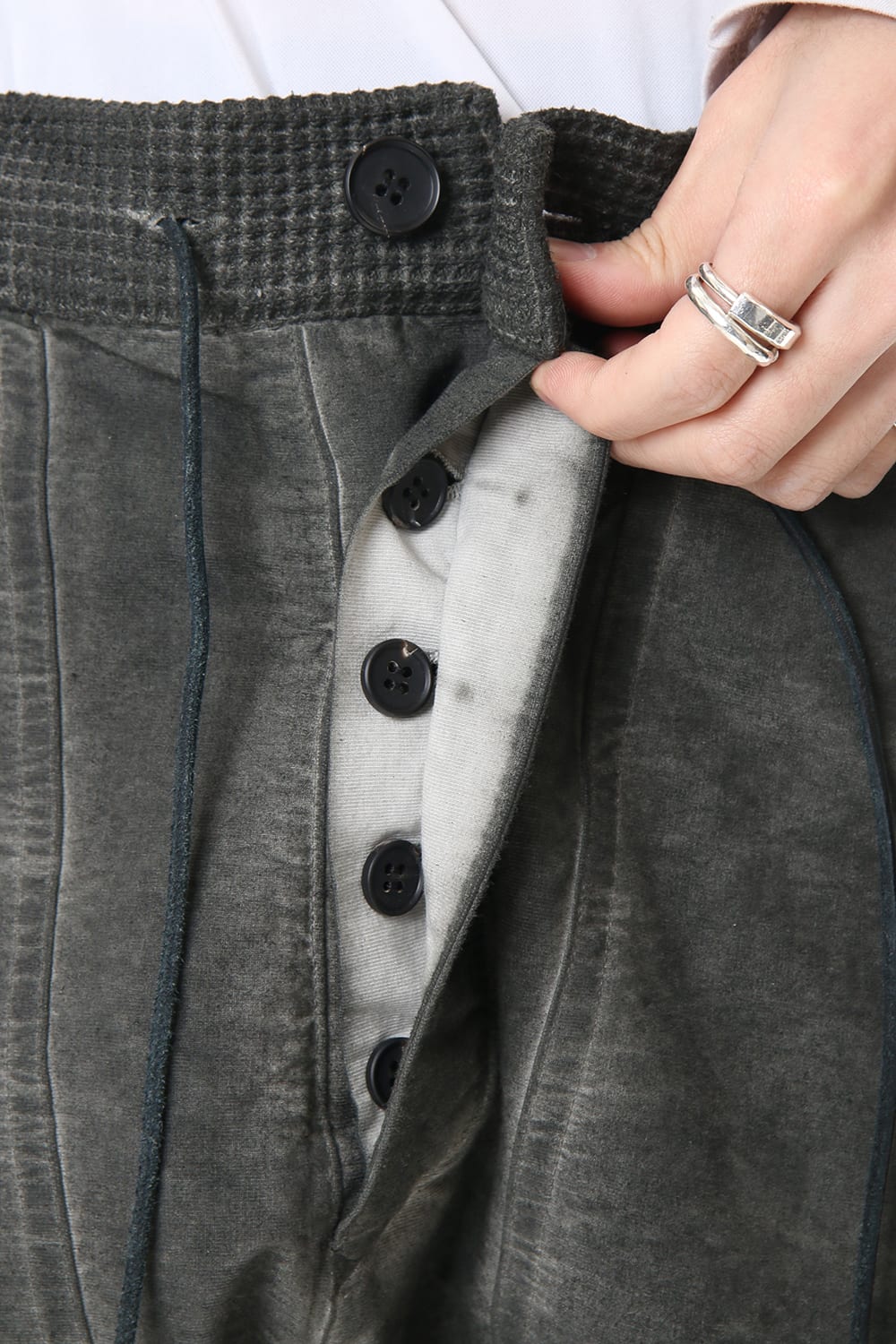 Heavy Waffle x Japanese Paper Mix Glo-Glon Combination Cold Dye Drop Crochee Jog Pants