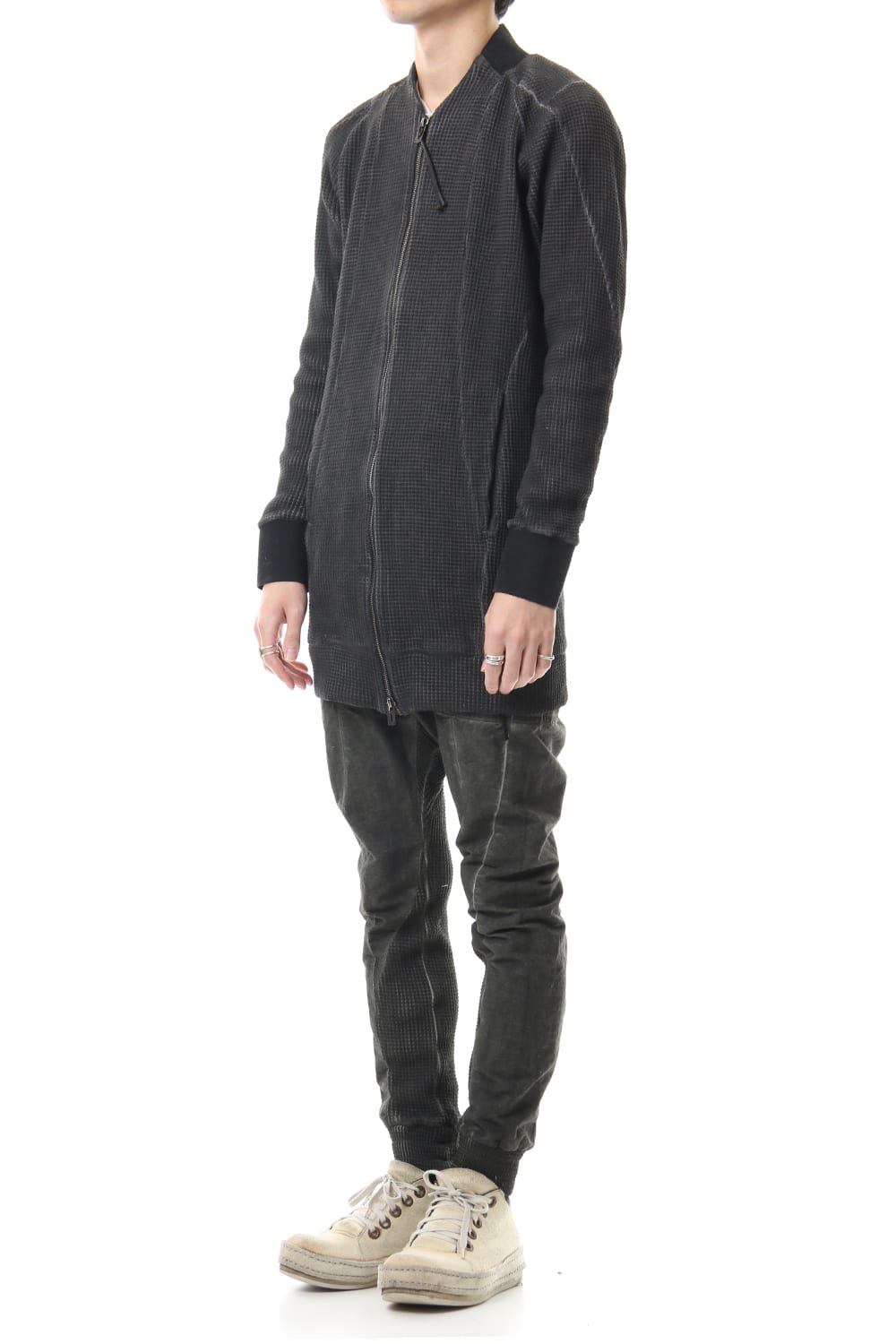 Heavy Waffle x Japanese Paper Mix Glo-Glon Combination Cold Dye Drop Crochee Jog Pants