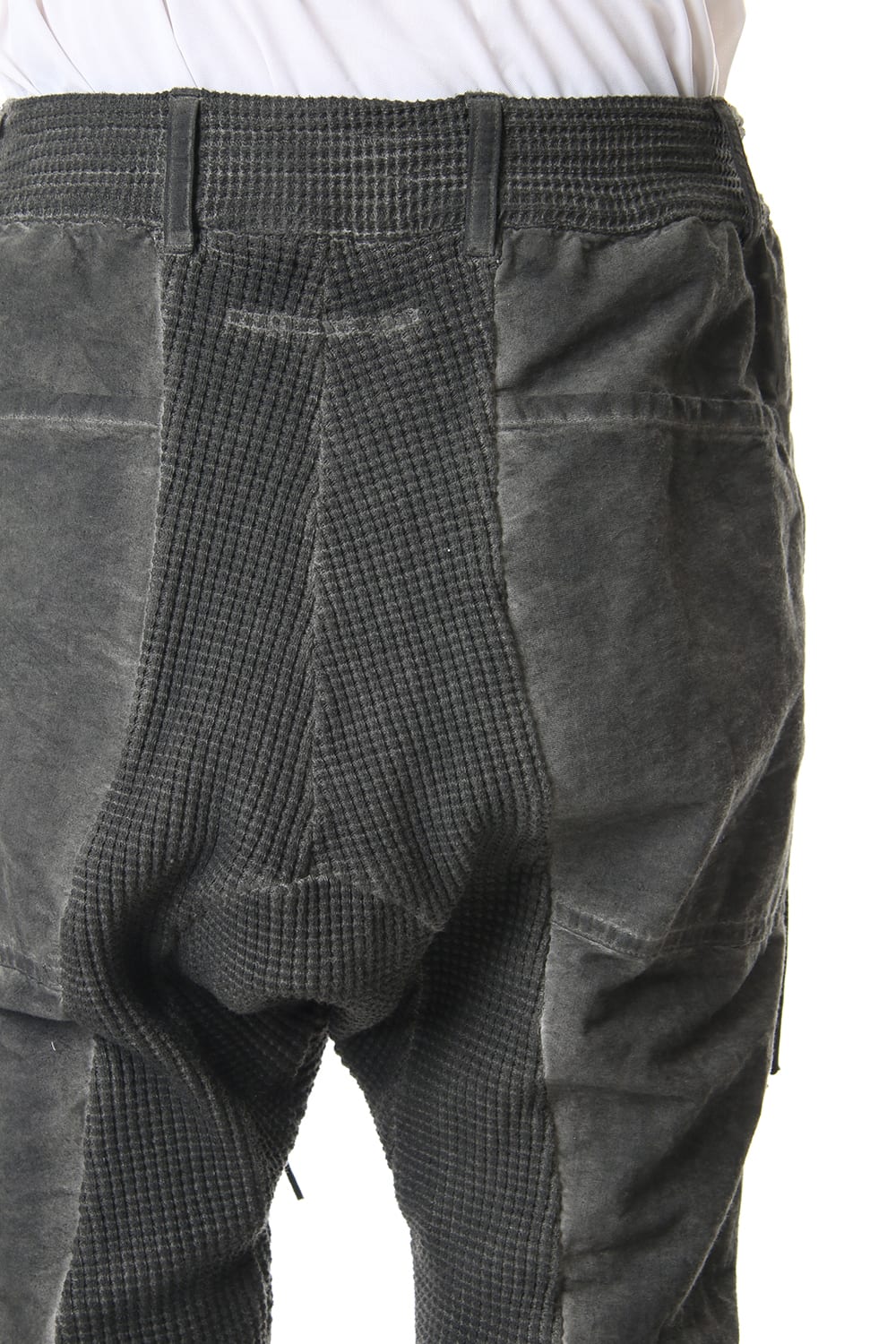 Heavy Waffle x Japanese Paper Mix Glo-Glon Combination Cold Dye Drop Crochee Jog Pants