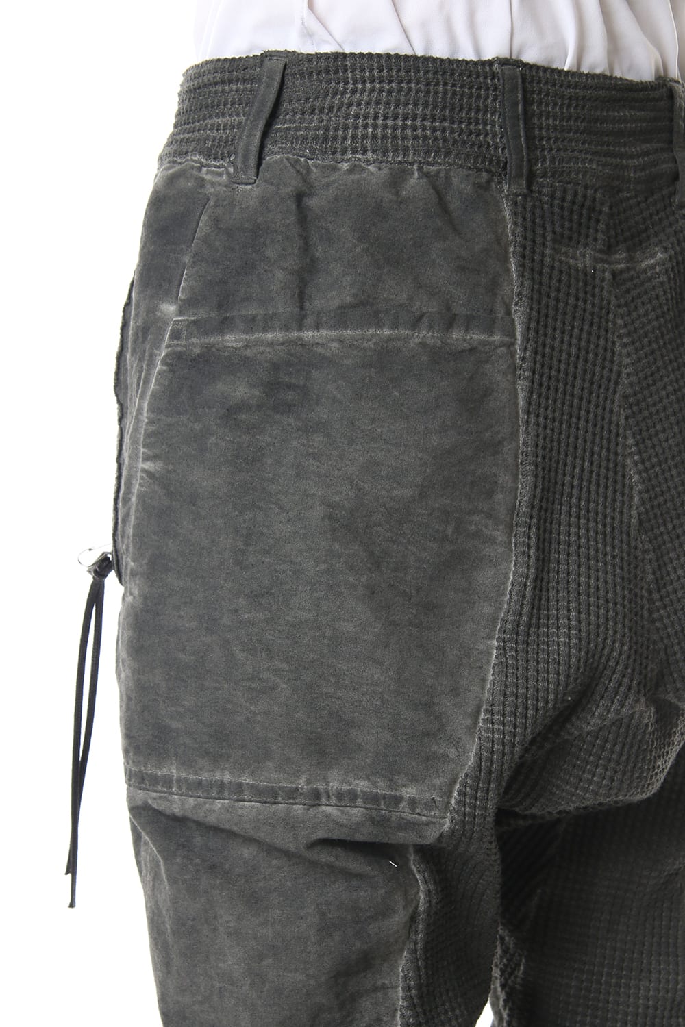 Heavy Waffle x Japanese Paper Mix Glo-Glon Combination Cold Dye Drop Crochee Jog Pants