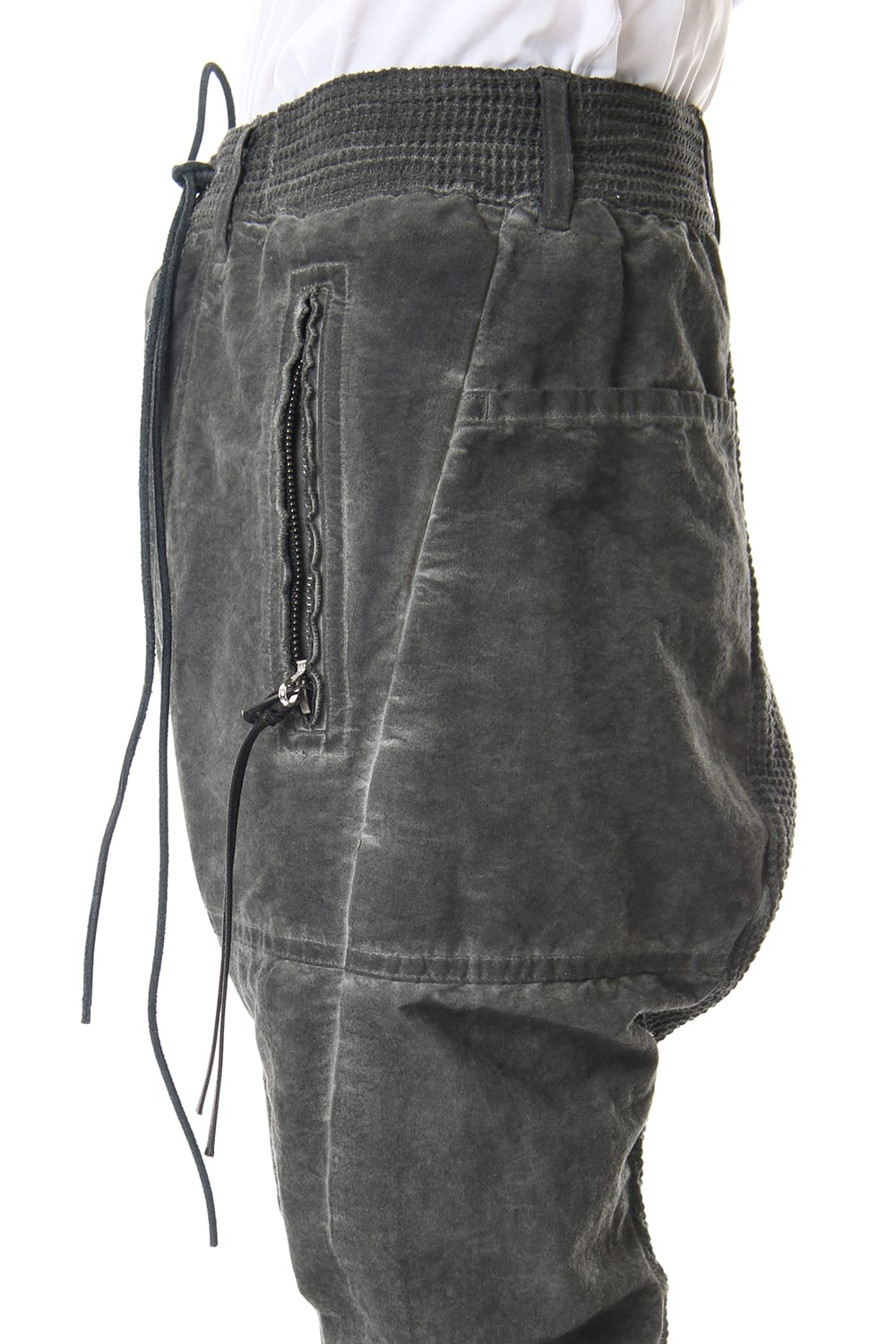 Heavy Waffle x Japanese Paper Mix Glo-Glon Combination Cold Dye Drop Crochee Jog Pants