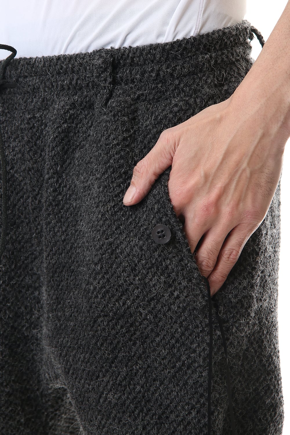 アイスランドウール 鹿の子テーパードパンツ