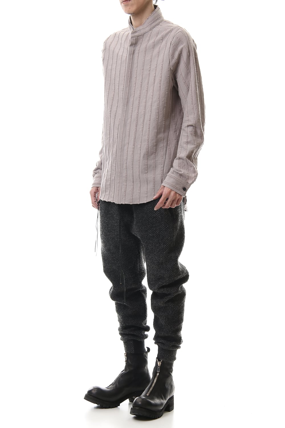 アイスランドウール 鹿の子テーパードパンツ