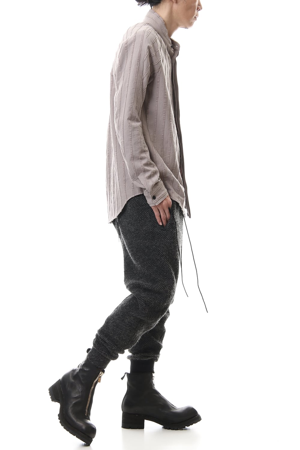 アイスランドウール 鹿の子テーパードパンツ