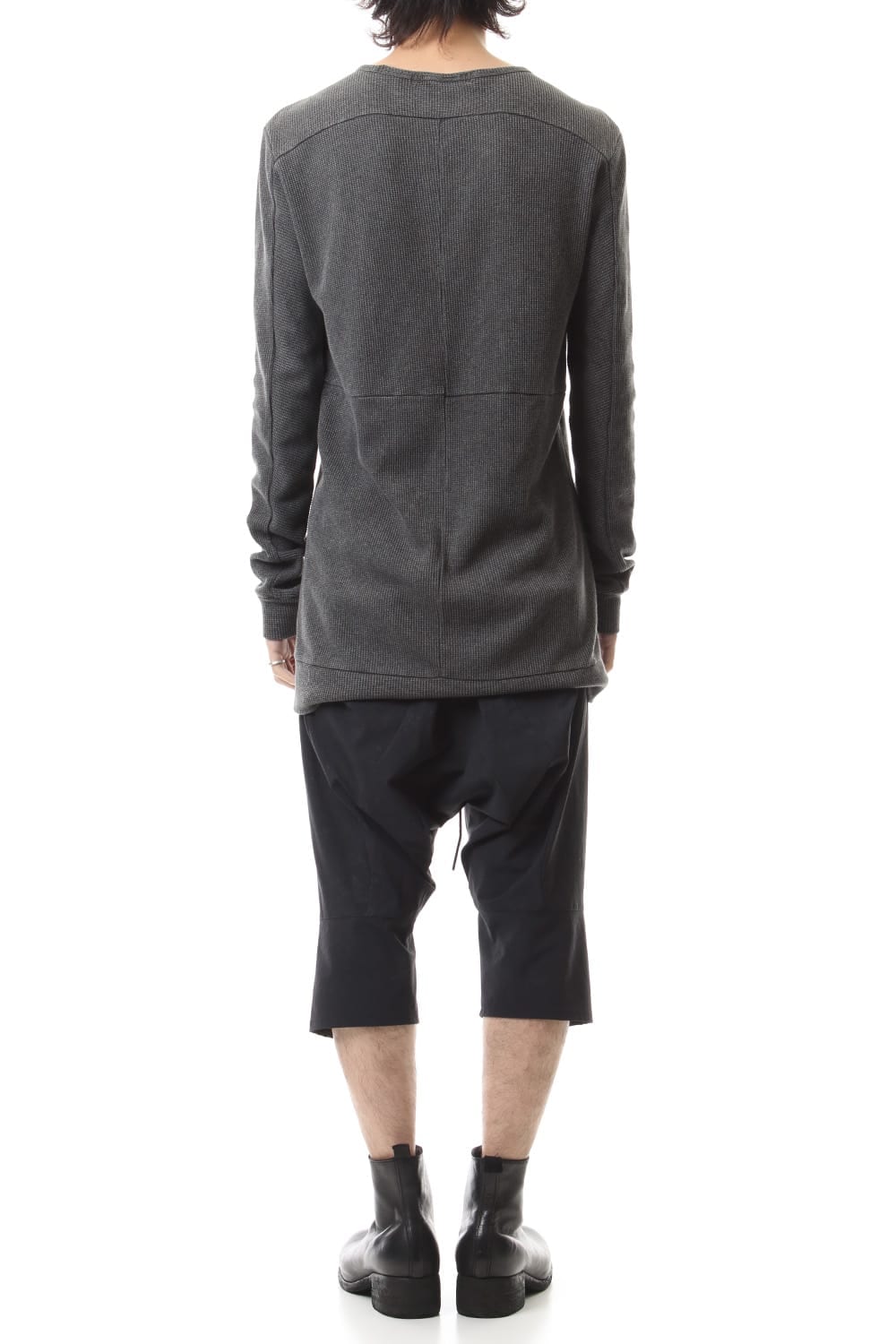 Reflective Coated 4-Way Stretch Nylon Drop-Cropped Shorts