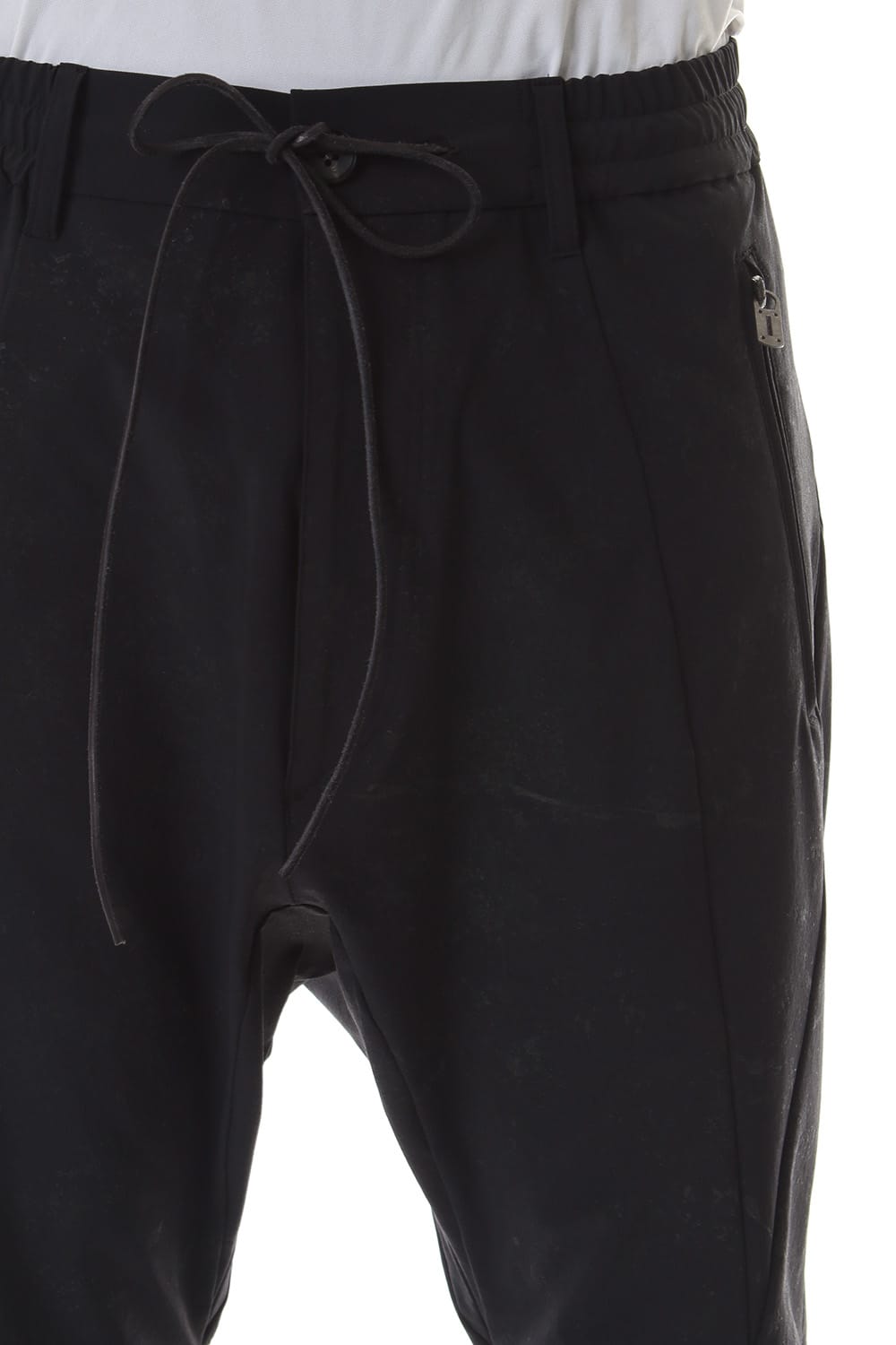 Reflective Coated 4-Way Stretch Nylon Drop-Cropped Shorts
