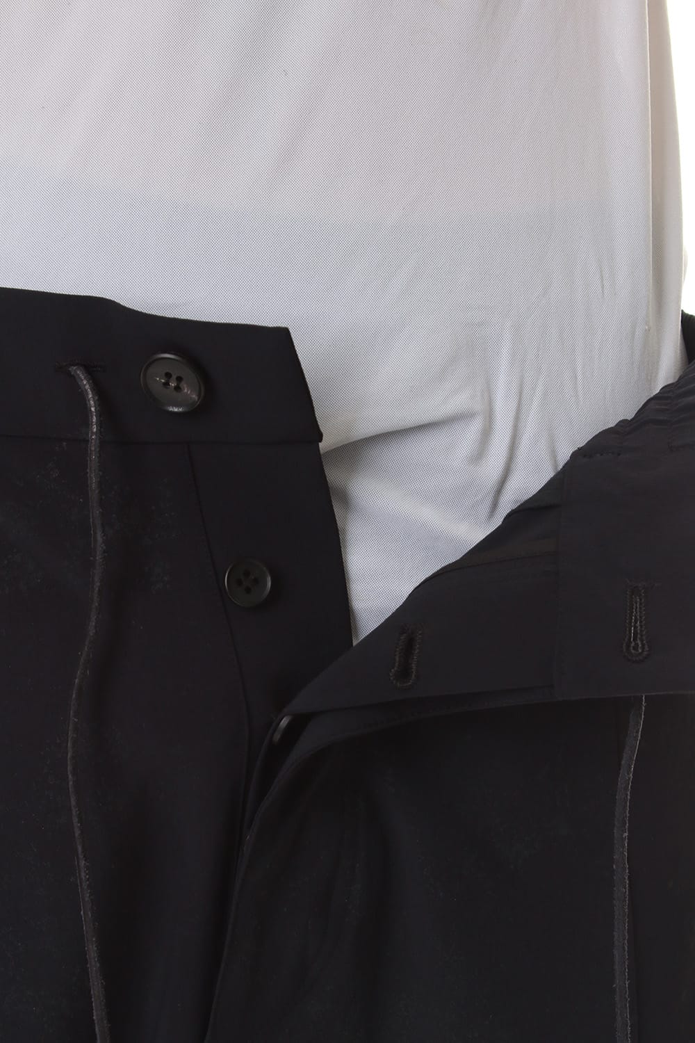 Reflective Coated 4-Way Stretch Nylon Drop-Cropped Shorts