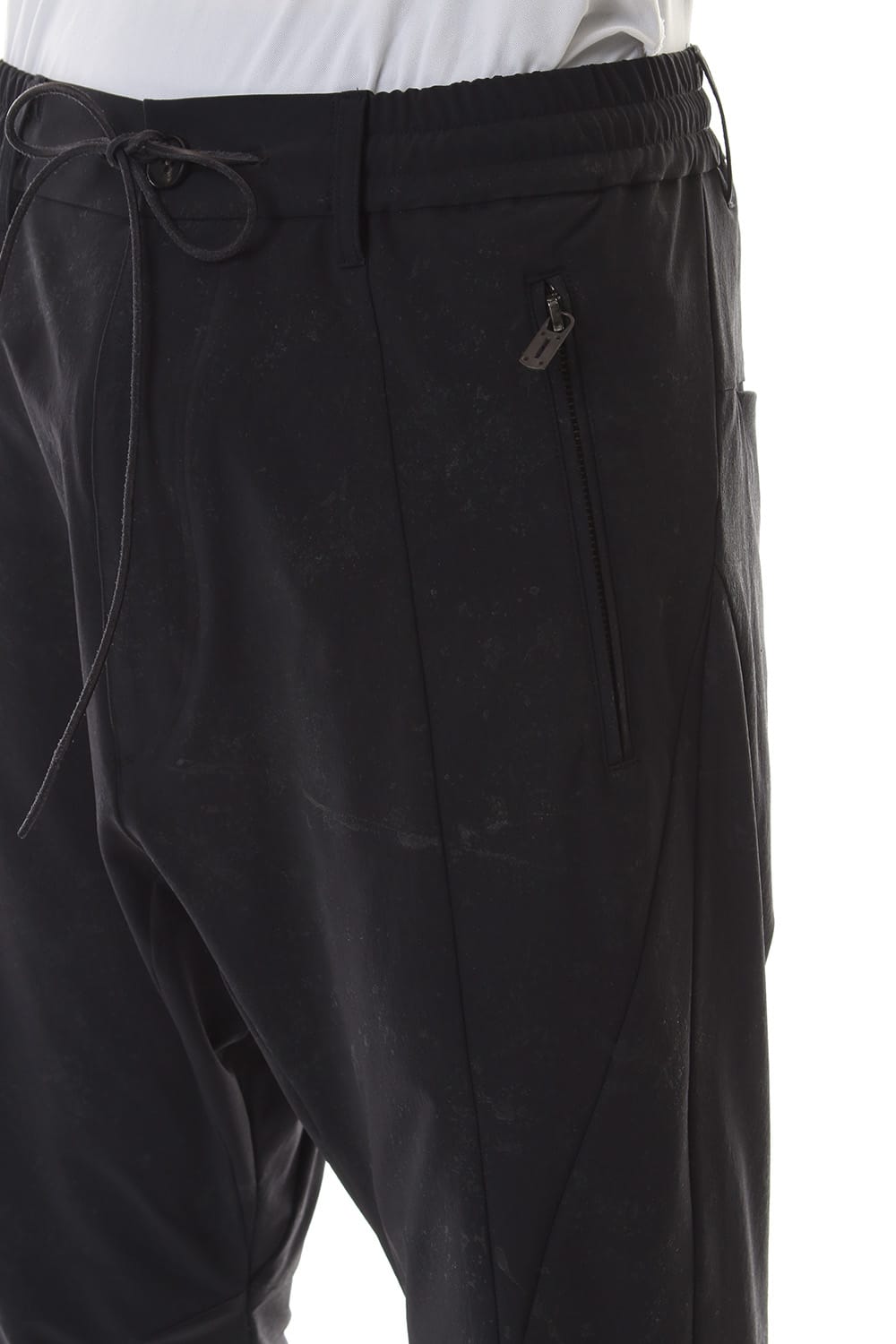 Reflective Coated 4-Way Stretch Nylon Drop-Cropped Shorts