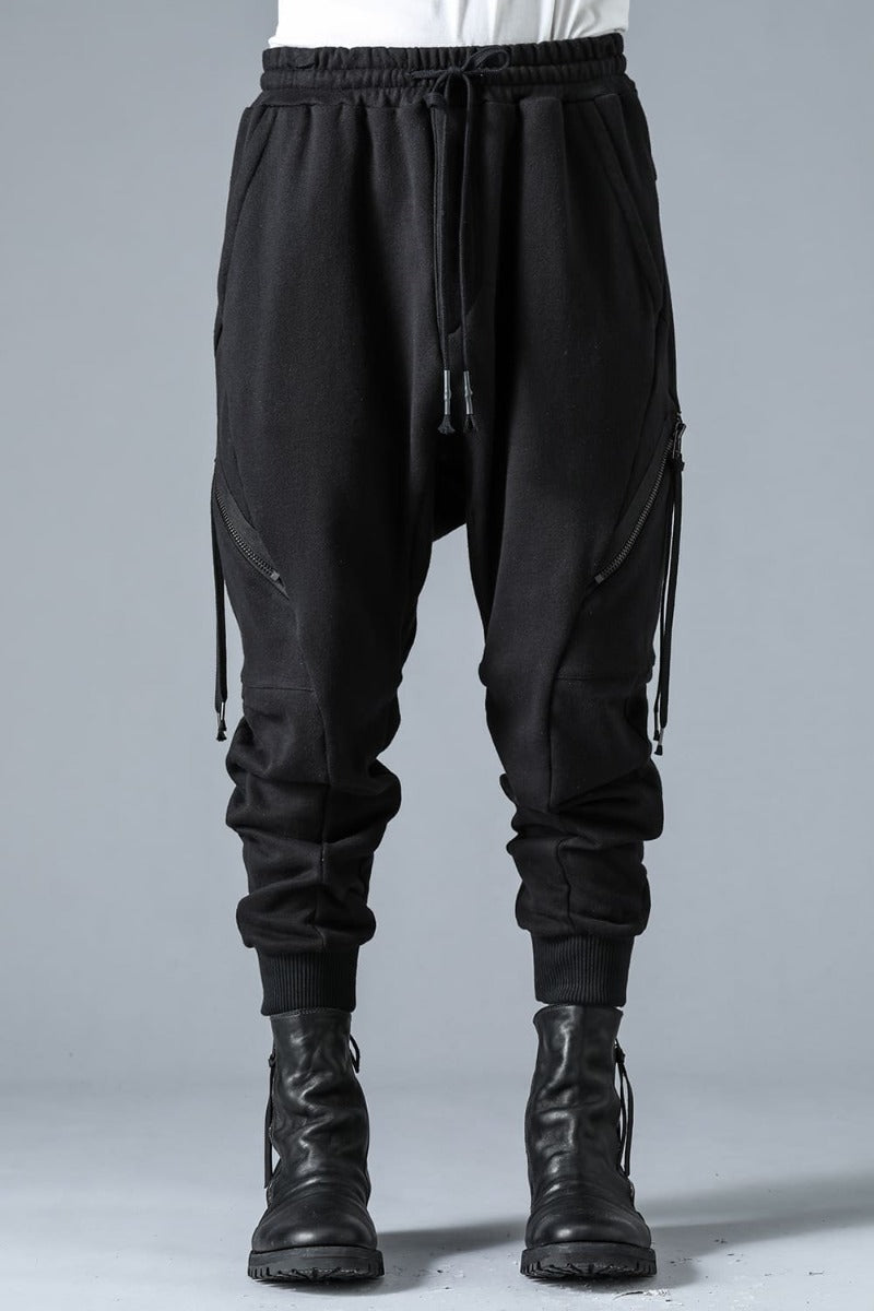 Wool Untwisted Yarn Fleece-Lined Sarouel Jogger Pants