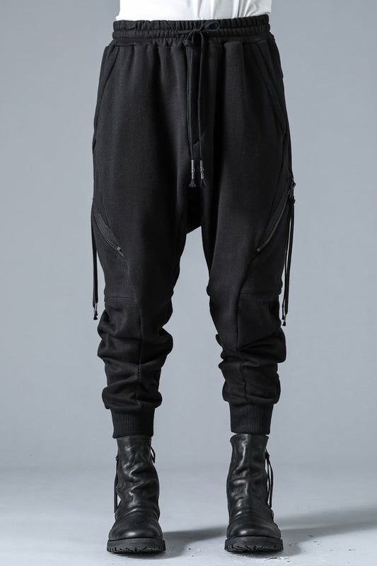 Wool Untwisted Yarn Fleece-Lined Sarouel Jogger Pants