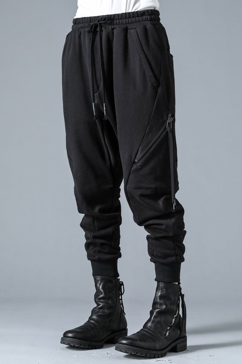 Wool Untwisted Yarn Fleece-Lined Sarouel Jogger Pants