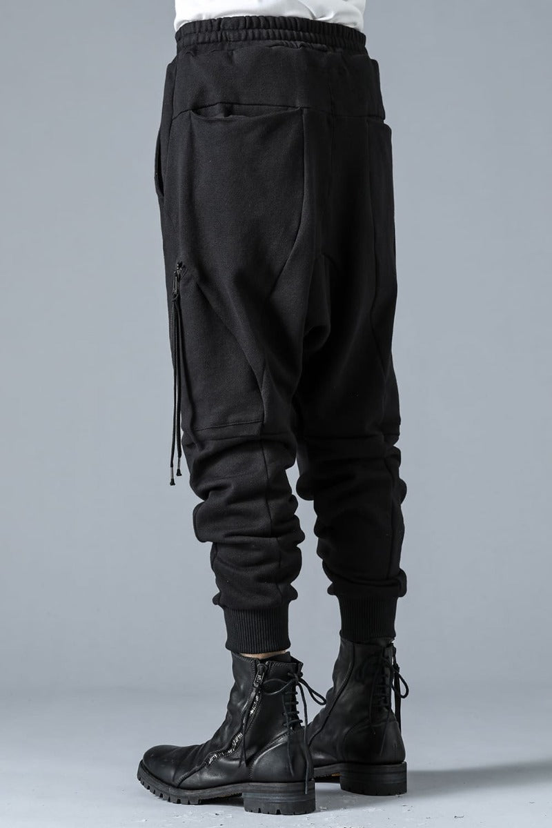 Wool Untwisted Yarn Fleece-Lined Sarouel Jogger Pants