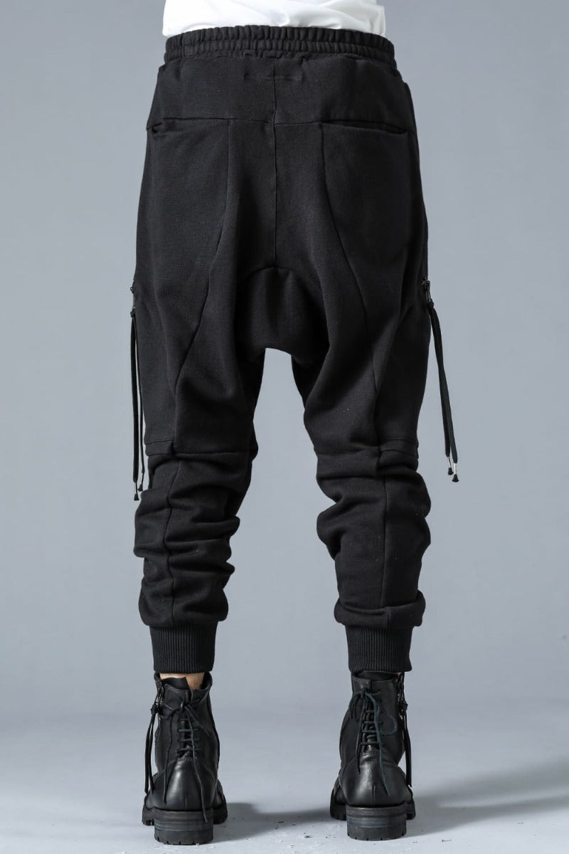 Wool Untwisted Yarn Fleece-Lined Sarouel Jogger Pants