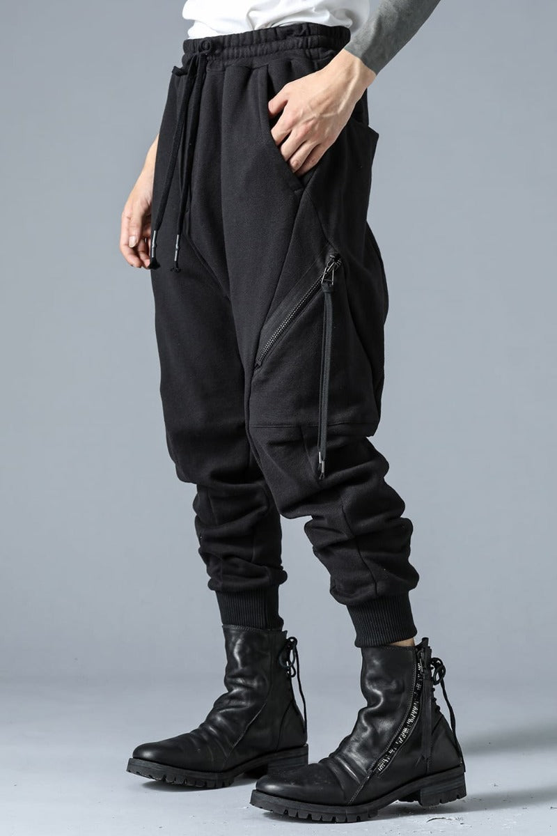 Wool Untwisted Yarn Fleece-Lined Sarouel Jogger Pants