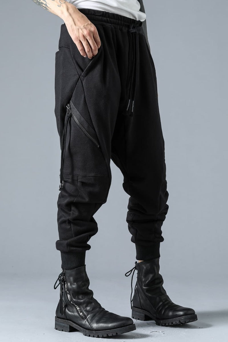 Wool Untwisted Yarn Fleece-Lined Sarouel Jogger Pants