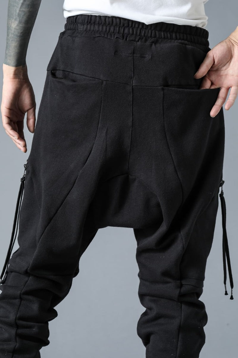 Wool Untwisted Yarn Fleece-Lined Sarouel Jogger Pants