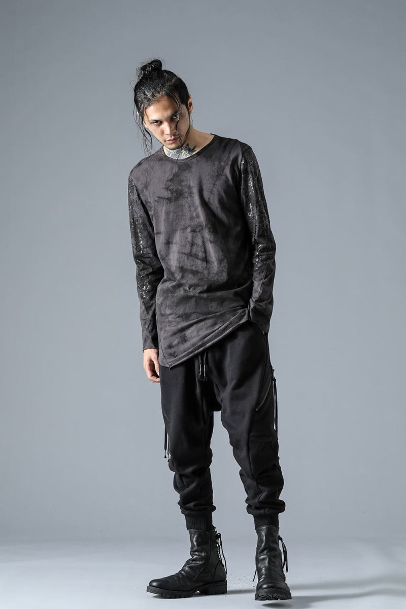 Wool Untwisted Yarn Fleece-Lined Sarouel Jogger Pants