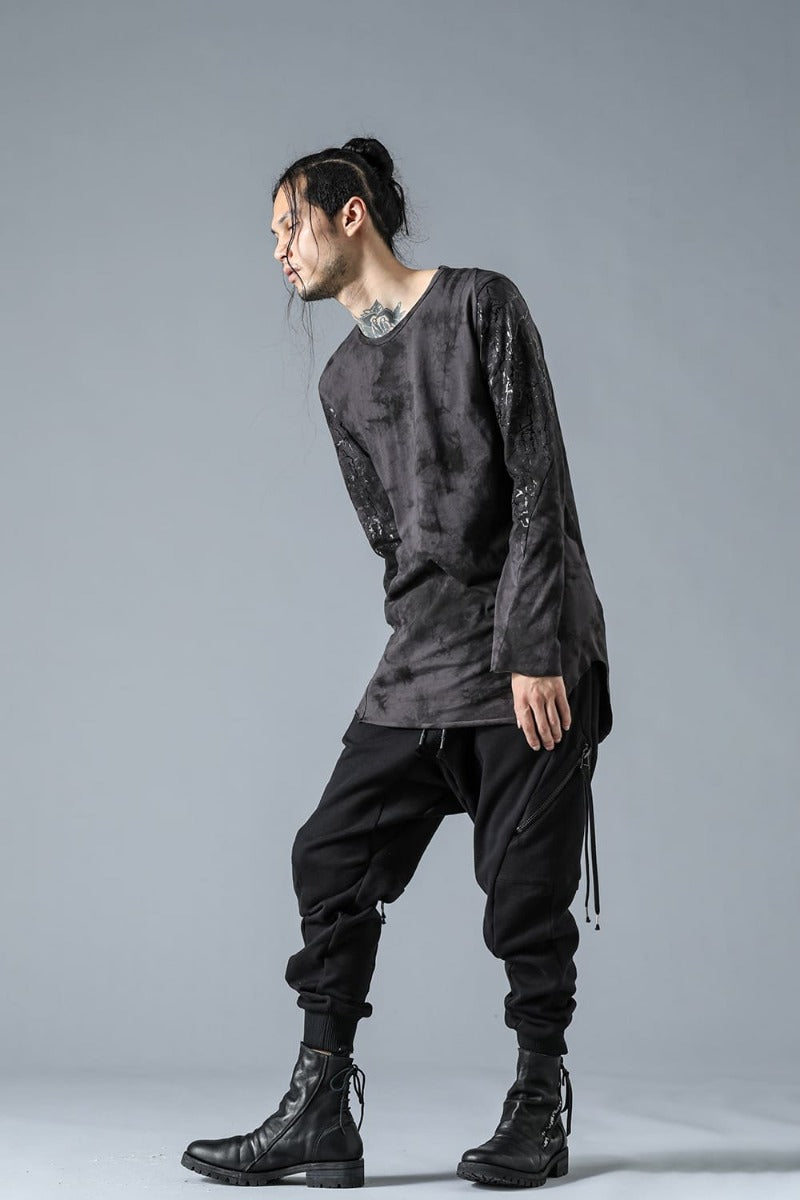 Wool Untwisted Yarn Fleece-Lined Sarouel Jogger Pants