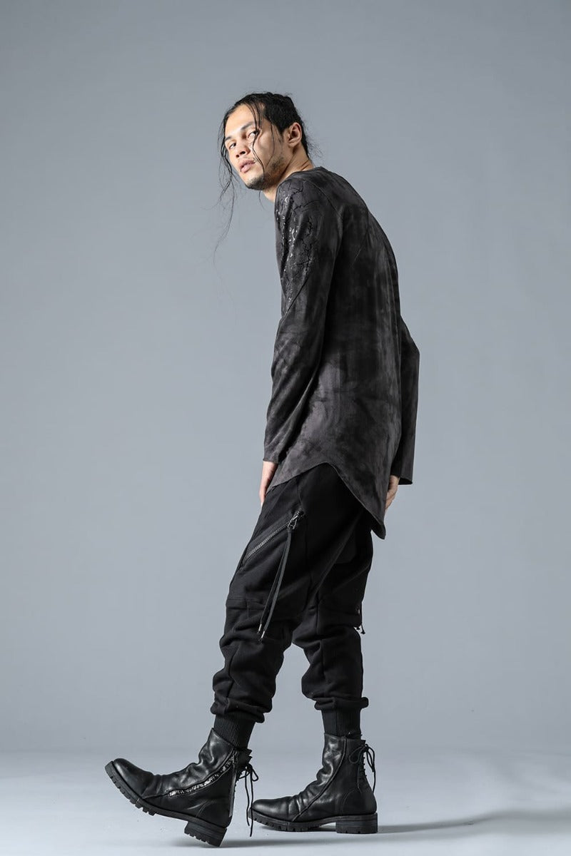 Wool Untwisted Yarn Fleece-Lined Sarouel Jogger Pants