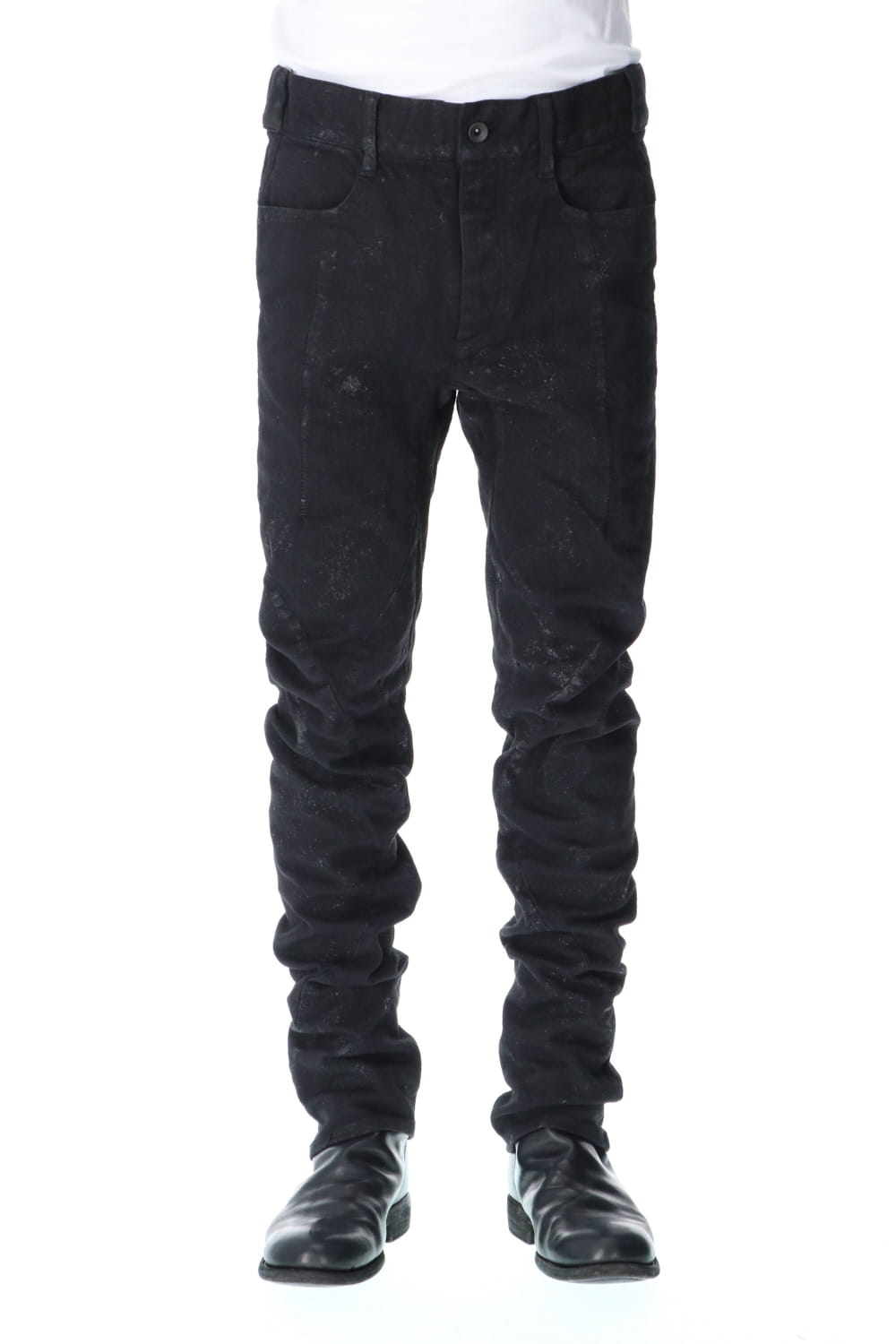 Dirty Coating 3D Curve Slim Pants